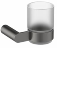 Одиночный держатель для стакана Ribago Oval Bathroom, Серый цвет оружейного металла