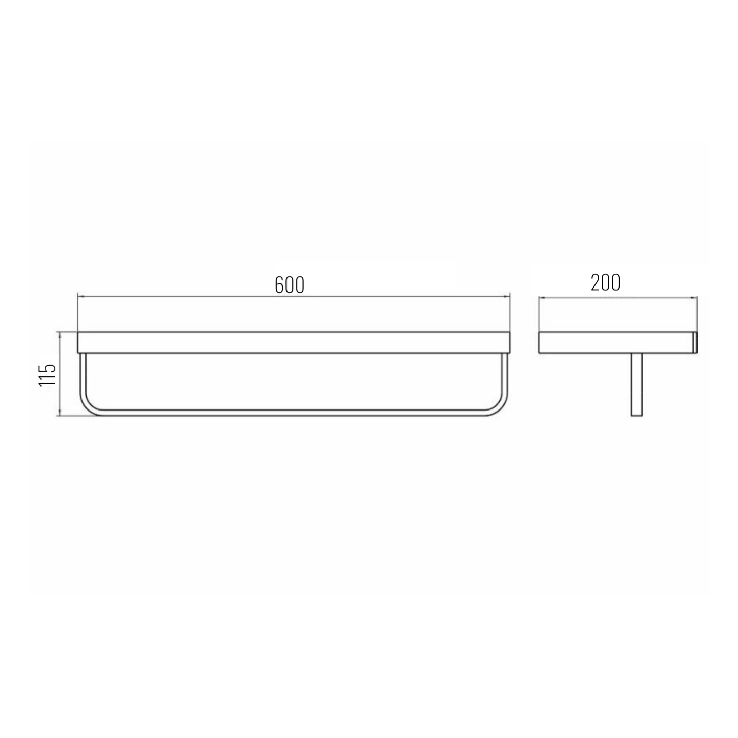 Дополнительное фото №1 Полка для банных полотенец Ribago Oval Bathroom, Серый цвет оружейного металла
