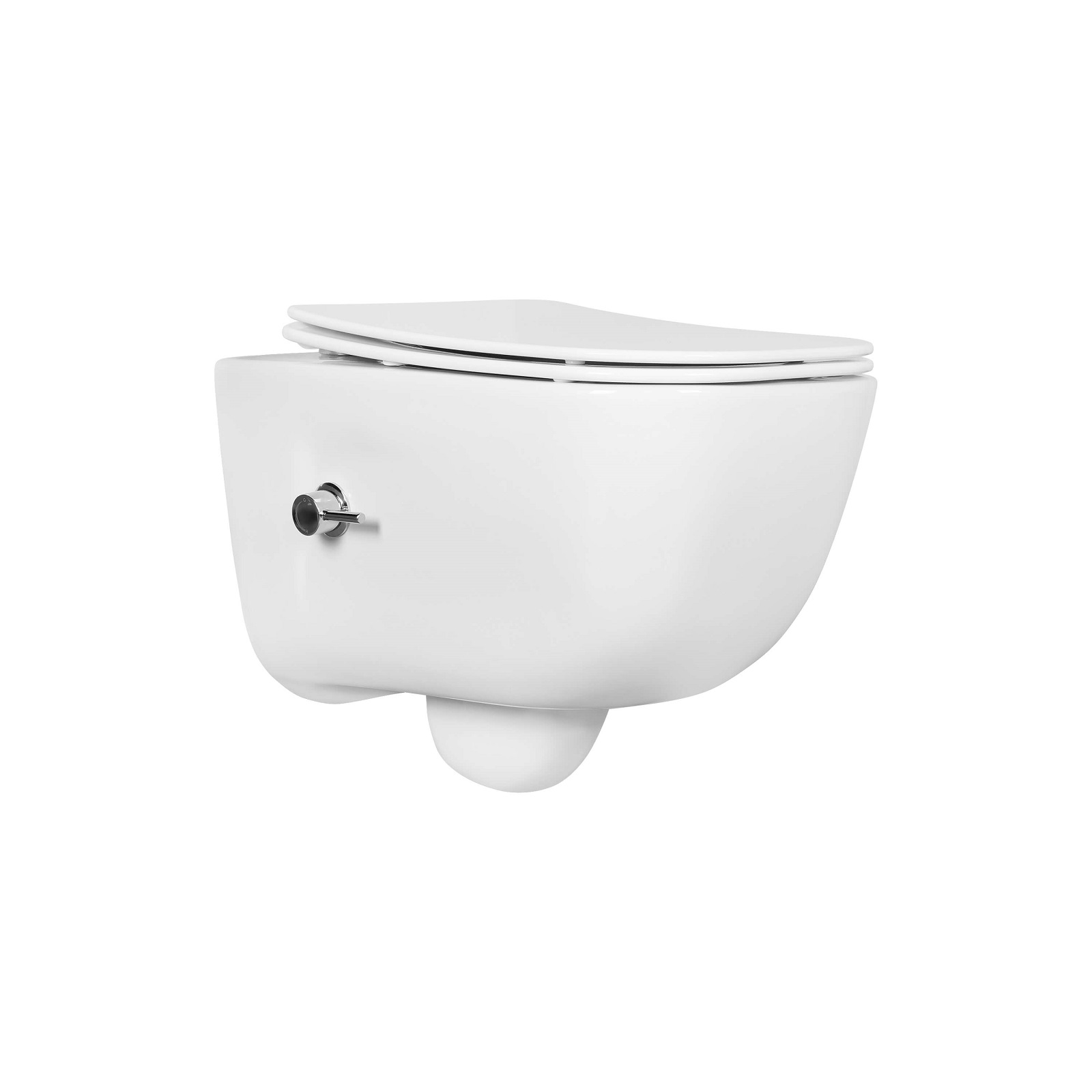 Фото Унитаз подвесной с функцией биде безободковый фарфоровый AQUATEK ДИВА AQ2012B-00 510*350*360 мм