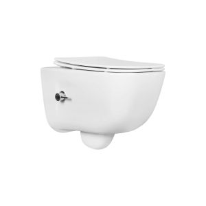 Унитаз подвесной с функцией биде безободковый фарфоровый AQUATEK ДИВА AQ2012B-00 510*350*360 мм