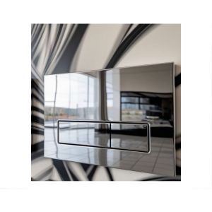 Клавиша смыва хром/хромированная полоска, пластик CHIEZZA CH012BATA 165*245*14.5мм