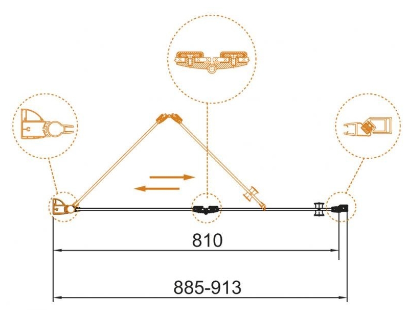 Дополнительное фото №1 Душевая дверь Cezares ECO профиль хром, стекло прозрачное 