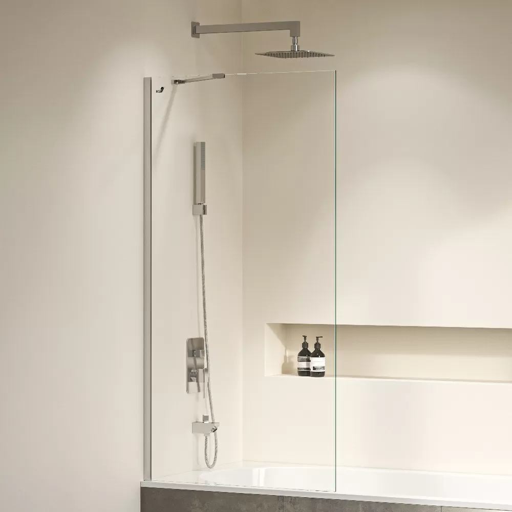 Фото Шторка на ванну 60х150 RGWSC-151 недвижимая хром 8мм стекло, Easy Clean