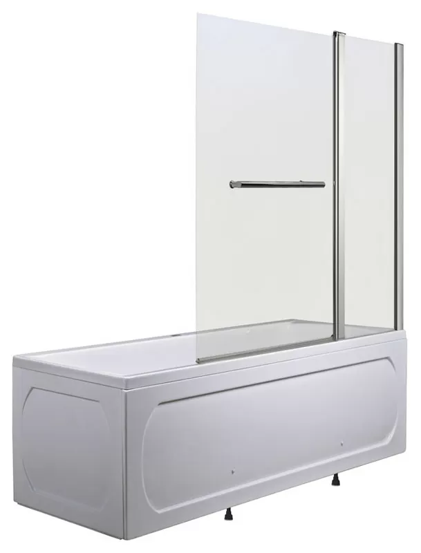 Фото Шторка на ванну 1Marka HX-112C-1 1260x1400 профиль хром