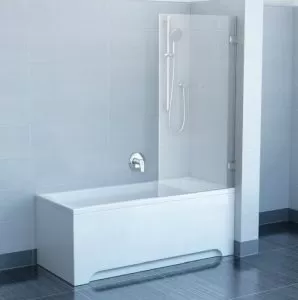 Шторка для ванны ravak BVS1-80 хром , транспарент