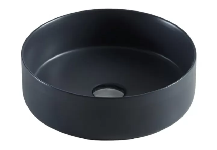 Фото Раковина накладная Azario 35.5х35.5х12 Графит матовый