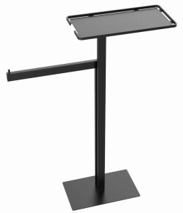 Стойка напольная с полкой и полотенцедержателем BLACK