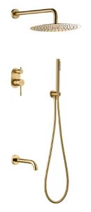 Встроенная душевая система с изливом Boheme Uno Copper Brushed