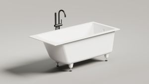 Ванна из искусственного камня Salini КАСКАТА 150x70 глянцевая S-Sence