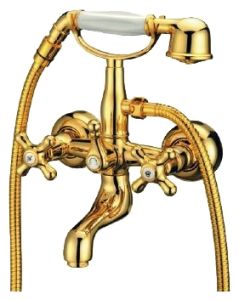 RETRO Смеситель для ванны с аксессуарами GOLD (ELGHANSA)