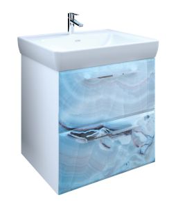 Тумба 1Marka Visbaden 70П с 2ящ. Blue marble и раковиной