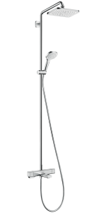 Душевая система Hansgrohe Crometta E 280 1jet Showerpipe с термостатом для ванны