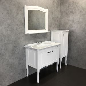 Зеркало Comforty Павия-100 белый глянец
