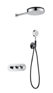 Душевой комплект Cezares MOON-SET-TA250-01 с встраиваемым терм. смесителем, верхним душем 250 мм