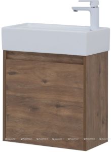 Тумба Aquanet Nova Lite 50,1 дв. дуб рустикальный с раковиной-столешницей 7045-KL TOPCOUNTER Sanovit
