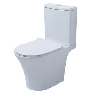 Унитаз напольный AZ-8220 безободковый 650*380*790 (2 места)